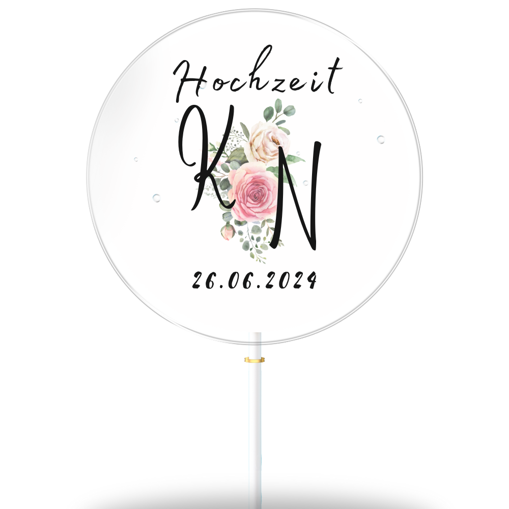 Blumen mit Initialen