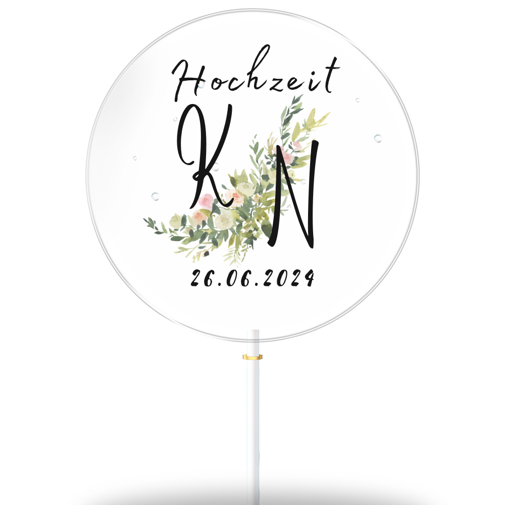 Blumen mit Initialen
