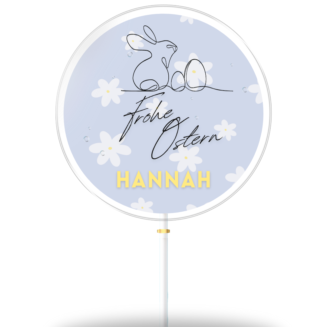 Frohe Ostern "Hannah" mit Hintergrund