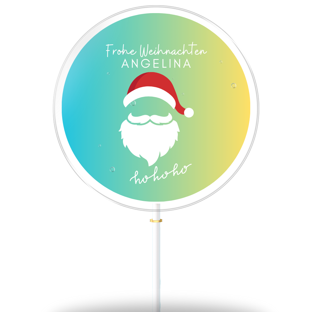 Weihnachtsmann farbiger Hintergrund